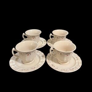 Set Of 4‎ Mikasa Country English ARISTOCRAT JM907 Tea Cup & Saucer Set Japan